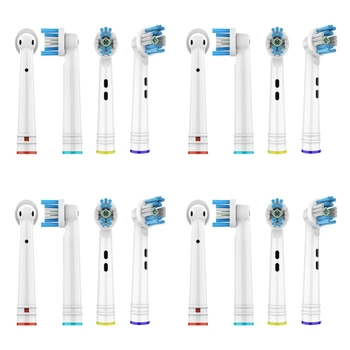 16 ADET Beyazlatma Eylem Yedek Fırça Başkanları ile Uyumlu Oral-B Elektrikli Diş Fırçası 3D Beyaz