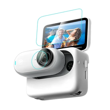 2 adet Ekran Koruyucu için Kamera Temperli Cam ekran koruyucu Anti-Çizilme Anti-Toz ile Uyumlu Insta360 GO3