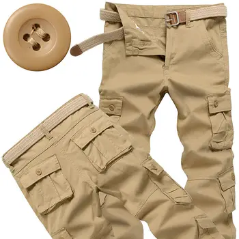 2023 Gevşek Yeni Askeri Taktik Pantolon Erkekler Çok cep Yıkanmış Tulum Erkek Baggy Kargo Pantolon Erkekler için pamuklu pantolon D36
