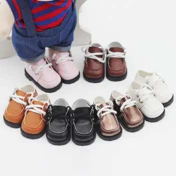 20CM Pamuklu bebek Ayakkabıları Moda Kolej Tarzı PU deri ayakkabı gündelik giyim Botları 1/12 Bebek Giysileri Aksesuarları Çocuk Oyuncakları