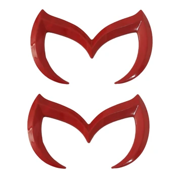 2X Kırmızı Evil M Logo Amblem Rozet Çıkartması Mazda Tüm Model Araba Gövde Arka Bagaj çıkartma Tabela Dekor Aksesuarları