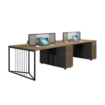 Basit Modern Endüstriyel Stil Personel Ofis Masası Ve Sandalye Kombinasyonu