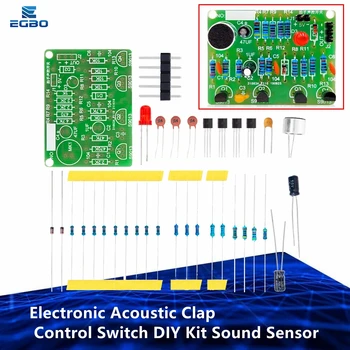 EGBO Elektronik Akustik Alkış Kontrol Anahtarı DIY Kiti Ses Sensörü Elektronik Devre DIY Takım Entegre PCB Modülü