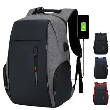 Erkekler Su Geçirmez İş 15.6 16 17 İnç Laptop Sırt Çantası Anti Hırsızlık okul sırt çantası Kadın USB Dizüstü Okul Seyahat Çantaları
