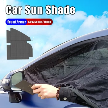 Evrensel Araba Güneş Gölge Yan Pencere Perde Ön Arka Cam Kapakları UV Koruma Güneşlik Havalandırmalı Örgü Sedan SUV Kamyon