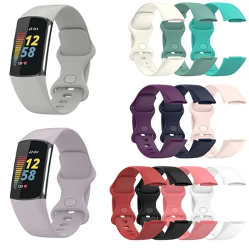 Fitbit için Charge5 smartwatch yedek kayış Rahat spor kayış Fitbit Charge5 yumuşak kayış aksesuarı Charge5 kayış