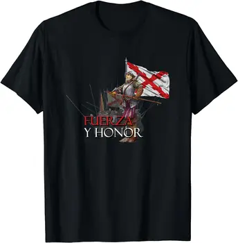 Fuerza Y Honor. Militar Erkekler kısa kollu t-shirt Rahat %100 % Pamuk O-Boyun Erkek T Shirt