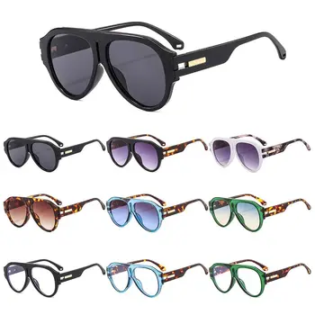 Fütüristik Yuvarlak Çerçeve Güneş Gözlüğü Moda Degrade Lens UV400 Koruma güneş gözlüğü Gözlük Plaj / Seyahat / Streetwear