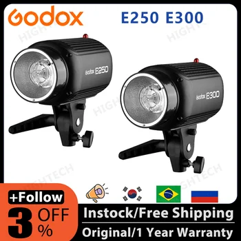 Godox E250 E300 250Ws 300Ws Fotoğraf Stüdyosu Flaş Strobe Flaş Speedlite lamba ışığı Kafa Vurgulamak 110 v / 220 v