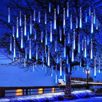 Güneş Meteor duş yağmur Led dize ışıkları sokak Garlands noel ağacı süslemeleri için açık yeni yıl peri bahçe ışıkları