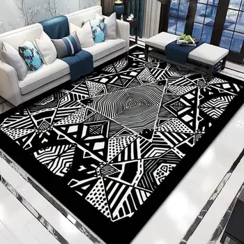 Iskandinav kilim Geometrik Halı Oturma Odası kanepeleri için 2x3m Geniş Alan Kilim yatak odası dekoru kaymaz Paspaslar Vestiyer Mat Yıkanabilir