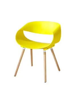 İskandinav moda modern plastik sandalye yaratıcı şezlong katı ahşap kahve sandalyesi
