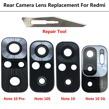Kamera Cam Lens Xiaomi Redmi İçin Not 10s Arka Arka Kamera Cam Tutkal İle Xiaomi Redmi İçin Not 10 Pro Not 10 5G Kamera Lensi