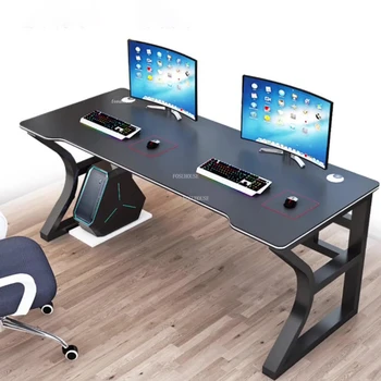 Modern Ahşap Masaüstü Bilgisayar Masaları İskandinav Ofis Mobilyaları Ev Yatak Odası Öğrenci Yazı Masası Basit Internet Cafe Oyun Masası