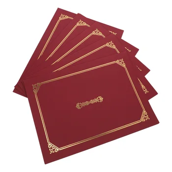 Onur Belgesi Kapak Kağıt Kabukları Ödülü A4 Tutucu Koruyucu Kapaklar Diploma Altın Çerçeveleri