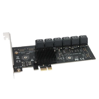 SA3112J PCIE Adaptörü 12 Port 6 Gbps PCI-Express X1 SATA 3.0 Genişletme Kartı SA3112J PCIE Adaptörü 12 Port 6 Gbps PCI-Express X1 SATA 3.0 Genişletme Kartı 4