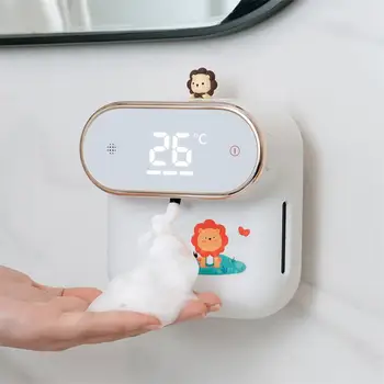 Sevimli Otomatik Sıvı köpük sabun sabunluğu İndüksiyon yıkama aleti Ev Şarj Edilebilir Duvara Monte Küçük El dezenfektanı Makinesi