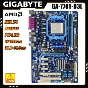 Soket AM3 Anakart Gigabyte GA-770T-D3L 2×DDR3 DIMM 8 GB, çift kanallı DDR3 1666 (overclock)/1333/1066 MHz Belleği Destekler