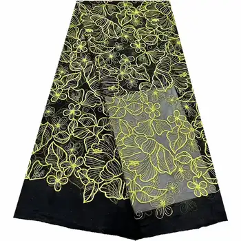 Sıcak Satış Afrika yeşil Sequins Dantel Kumaş yüksek kaliteli dantel Fransız Dantel Kumaş Nijeryalı Dantel Kumaşlar düğün elbisesi Dikiş YYZ98