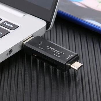 TF/Mirco SD USB Tip-C Flash Sürücü Adaptörü için 3'ü 1 arada OTG Kart Okuyucu USB 3.0 TF/Mirco SD USB Tip-C Flash Sürücü Adaptörü için 3'ü 1 arada OTG Kart Okuyucu USB 3.0 3