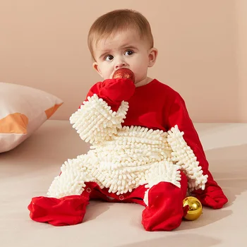Toddler Bebek Erkek Kız Romper Yenidoğan Bebek Erkek Kız Paspas Tulum Tek Parça Kıyafet Uzun Kollu Pamuklu Bahar Sonbahar Giysileri