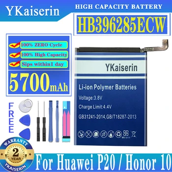 Yedek Telefon Pil HB396285ECW Yüksek Kapasiteli 5700mAh Huawei P20 Onur 10 Honor10 Lite Batteria