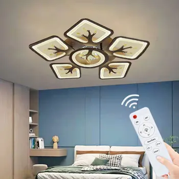 Yeni Led tavan avize lamba oturma odası kolye ışık mutfak Led avize yatak odası Kolye lamba uzaktan kumanda Bluetooth