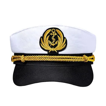 Şapka Altın İpek Nakış Slayer Şapka 58cm Donanma Şapka Ayarlanabilir Şapka Çevresi Simülasyon Askeri Şapka Ev Gereçleri Altın İplik